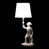 Lampada da tavolo DKD Home Decor Bianco Nero Poliestere Metallo Resina 25W 220 V Scimmia (2 pcs) (20 x 20 x 45 cm)