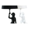 Lampada da tavolo DKD Home Decor Bianco Nero Poliestere Metallo Resina 25W 220 V Scimmia (2 pcs) (20 x 20 x 45 cm)