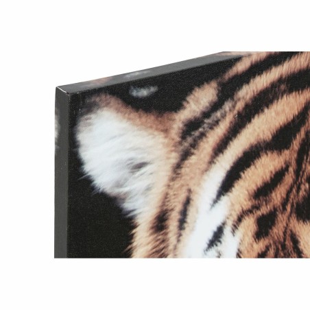 Quadro DKD Home Decor Tigre Tela Pino (2 pcs) (5 pcs)