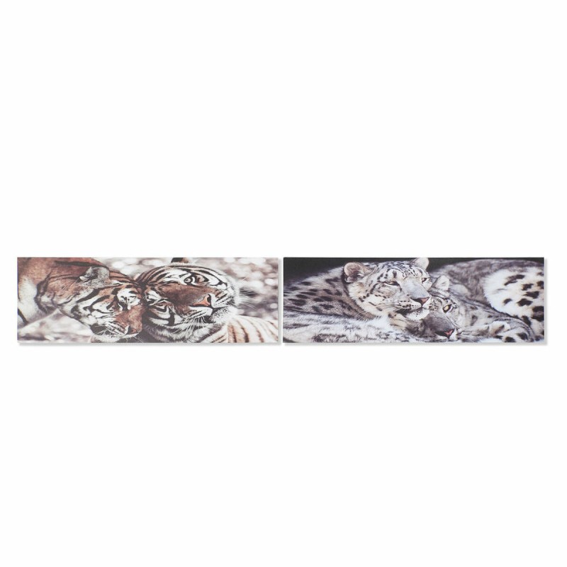 Quadro DKD Home Decor Tela Tigre Pino (135 x 2.5 x 45 cm) (2 pcs)