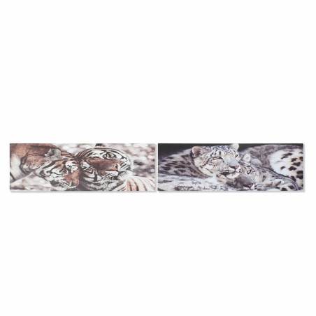 Quadro DKD Home Decor Tela Tigre Pino (135 x 2.5 x 45 cm) (2 pcs)