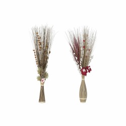 Mazzo DKD Home Decor 8424001847471 Fiori Naturale Rosso Marrone Fiore secco (40 x 40 x 150 cm) (2 Unità)