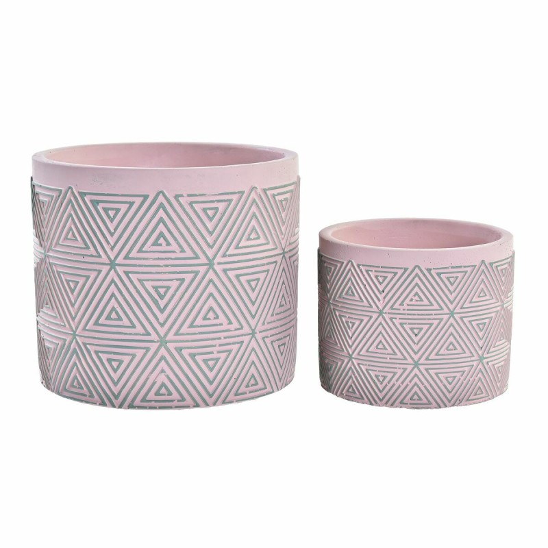 Set di vasi da fiori DKD Home Decor Cemento 2 Pezzi 2 Unità (17 x 17 x 15 cm) Set di vasi da fiori DKD Home Decor Cemento 2 Pezzi 2 Unità (17 x 17 x 15 cm)