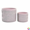 Set di vasi da fiori DKD Home Decor Cemento 2 Pezzi 2 Unità (17 x 17 x 15 cm)