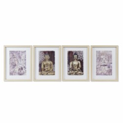 Quadro DKD Home Decor Buddha Orientale (35 x 2 x 45 cm) (4 Unità)