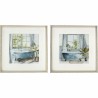 Quadro DKD Home Decor Bagni (2 Unità) (32 x 2,5 x 32 cm)