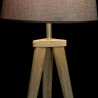 Lampada da tavolo DKD Home Decor Foglio Naturale Grigio Marrone Lino 250 V 60 W Pino Foglia della pianta (30 x 30 x 57.5 cm) (30