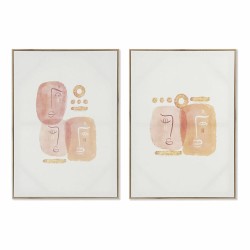Quadro DKD Home Decor Astratto (2 Unità) (50 x 3 x 70 cm)