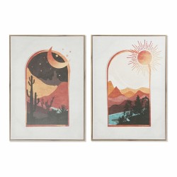 Quadro DKD Home Decor Finestre Moderno (2 Unità) (50 x 3 x 70 cm)