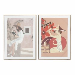 Quadro DKD Home Decor Donna (2 Unità) (50 x 3 x 70 cm)