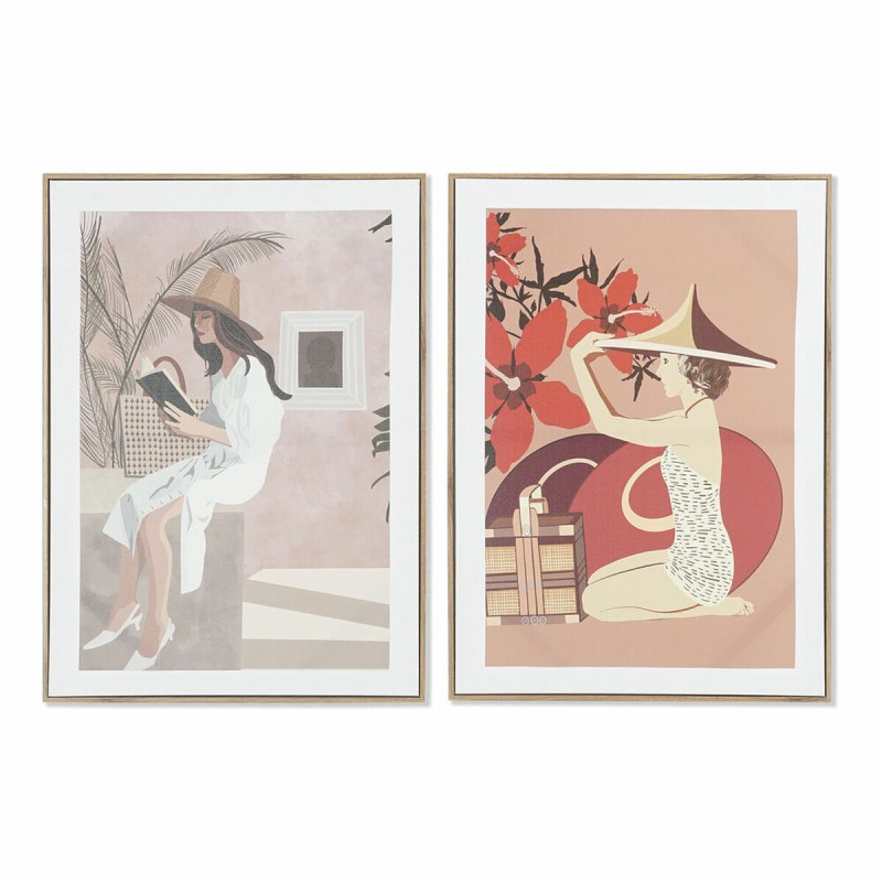 Quadro DKD Home Decor Donna (2 Unità) (50 x 3 x 70 cm) Quadro DKD Home Decor Donna (2 Unità) (50 x 3 x 70 cm)