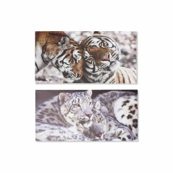 Quadro DKD Home Decor Tigre Coloniale (80 x 1,8 x 40 cm) (2 Unità)