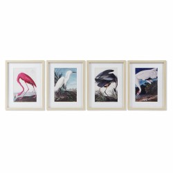 Quadro DKD Home Decor Uccello Orientale (35 x 2 x 45 cm) (4 Unità)