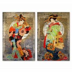 Quadro DKD Home Decor Orientale (40 x 1,8 x 60 cm) (2 Unità)
