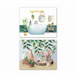 Quadro DKD Home Decor Scandinavo (50 x 1,8 x 40 cm) (2 Unità)
