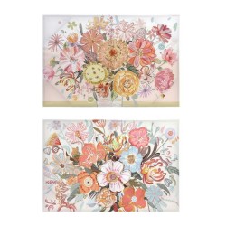 Tela DKD Home Decor Fiori (2 Unità) (90 x 3 x 60 cm)