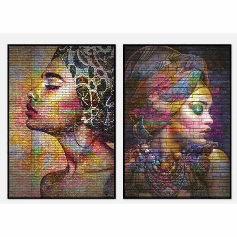Tela DKD Home Decor Coloniale Africana (40 x 3,5 x 55 cm) (2 Unità) Tela DKD Home Decor Coloniale Africana (40 x 3,5 x 55 cm) (2 Unità)