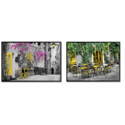 Tela DKD Home Decor Strada (2 Unità) (73 x 3,5 x 53 cm)