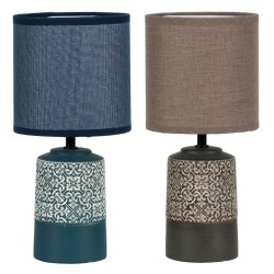 Lampada da tavolo DKD Home Decor Ceramica Gres 50 W (15 x 15 x 32 cm) (2 Unità)