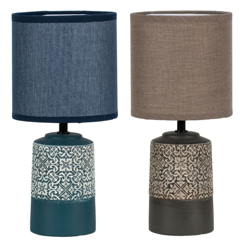 Lampada da tavolo DKD Home Decor Ceramica Gres 50 W (15 x 15 x 32 cm) (2 Unità) Lampada da tavolo DKD Home Decor Ceramica Gres 50 W (15 x 15 x 32 cm) (2 Unità)