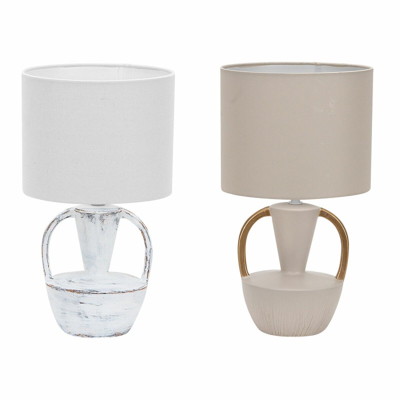 Lampada da tavolo DKD Home Decor Ceramica Poliestere 50 W (20 x 20 x 35 cm) (2 Unità) Lampada da tavolo DKD Home Decor Ceramica Poliestere 50 W (20 x 20 x 35 cm) (2 Unità)