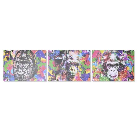 Quadro DKD Home Decor Gorilla Moderno (70 x 1,8 x 50 cm) (3 Unità)