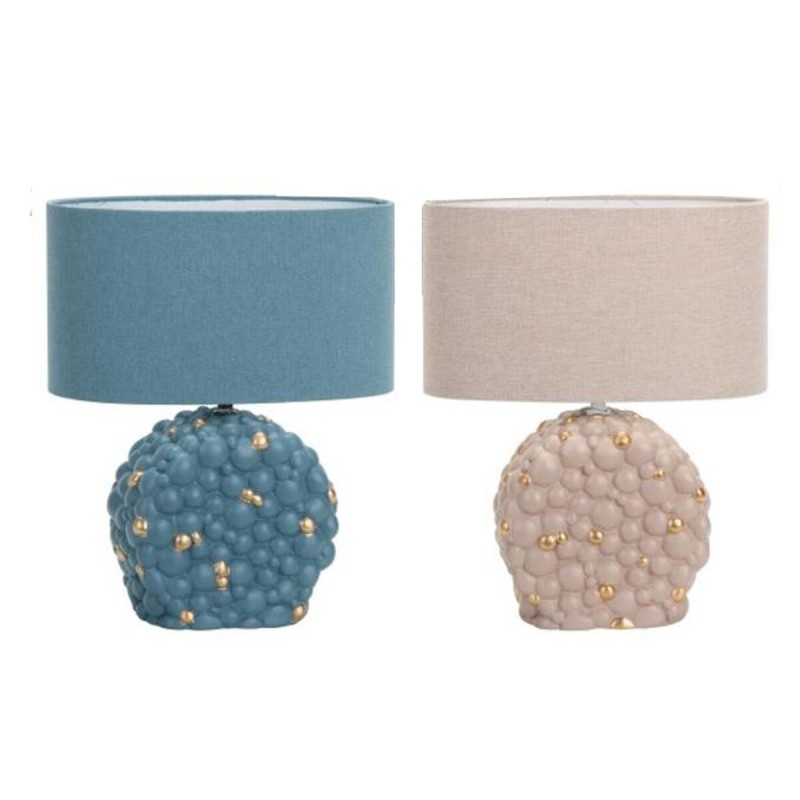 Lampada da tavolo DKD Home Decor Azzurro Dorato Marrone Stoffa Poliestere Gres 220 V 50 W (24 x 15 x 34 cm) (2 Unità) Lampada da tavolo DKD Home Decor Azzurro Dorato Marrone Stoffa Poliestere Gres 220 V 50 W (24 x 15 x 34 cm) (2 Unità)