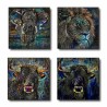 Quadro DKD Home Decor animali Moderno (60 x 2 x 60 cm) (4 Unità)