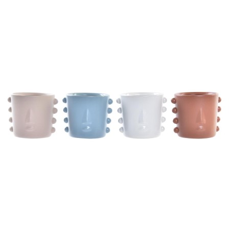 Vaso DKD Home Decor Viso Gres (15 x 13 x 12,5 cm) (4 Unità)
