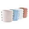 Vaso DKD Home Decor Viso Gres (15 x 13 x 12,5 cm) (4 Unità)