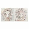 Quadro DKD Home Decor Viso Coloniale (90 x 3,7 x 90 cm) (2 Unità)