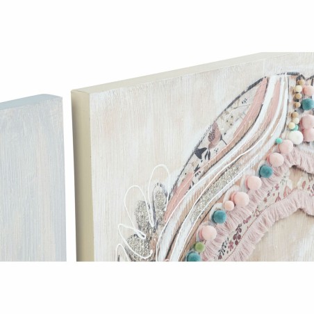 Quadro DKD Home Decor Viso Coloniale (90 x 3,7 x 90 cm) (2 Unità)