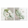 Quadro DKD Home Decor Tropicale Foglia della pianta (80 x 3,5 x 80 cm) (2 Unità)