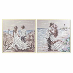 Quadro DKD Home Decor Spiaggia (100 x 4 x 100 cm) (2 Unità)