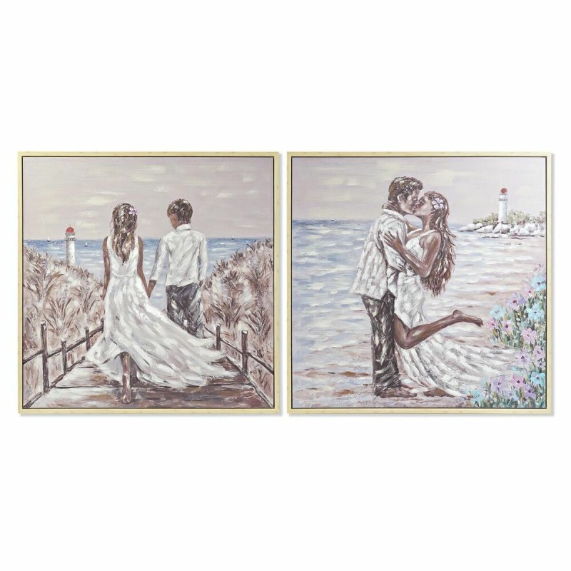 Quadro DKD Home Decor Spiaggia (100 x 4 x 100 cm) (2 Unità) Quadro DKD Home Decor Spiaggia (100 x 4 x 100 cm) (2 Unità)