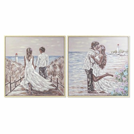 Quadro DKD Home Decor Spiaggia (100 x 4 x 100 cm) (2 Unità)