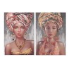Quadro DKD Home Decor Coloniale Africana (2 Unità) (70 x 3 x 100 cm)