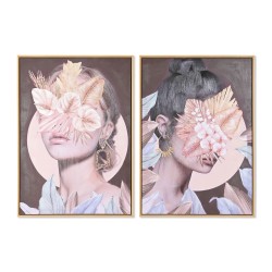 Quadro DKD Home Decor Fiori Moderno (50 x 3,5 x 70 cm) (2 Unità)