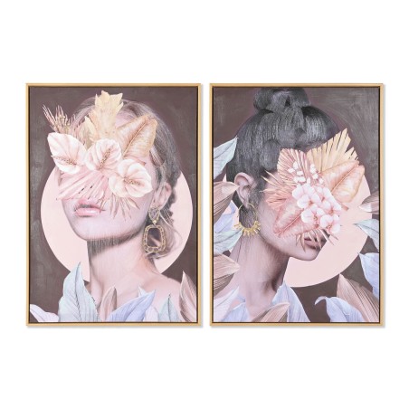 Quadro DKD Home Decor Fiori Moderno (50 x 3,5 x 70 cm) (2 Unità)