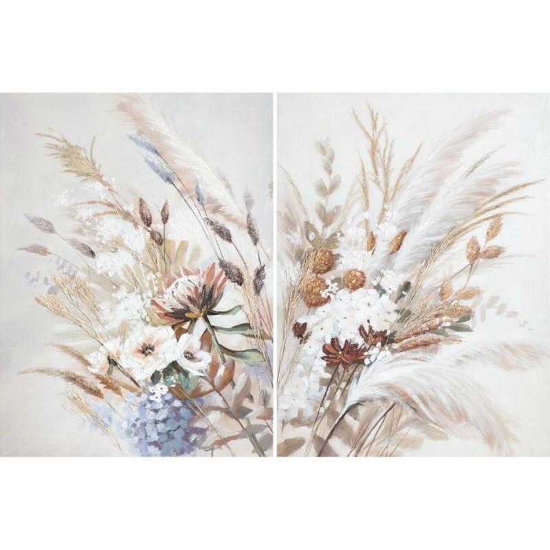 Quadro DKD Home Decor Fiori Cottage (90 x 3,7 x 120 cm) (2 Unità) Quadro DKD Home Decor Fiori Cottage (90 x 3,7 x 120 cm) (2 Unità)
