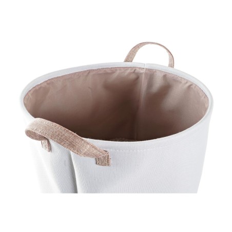 Cesto per i Panni Sporchi DKD Home Decor Grigio Rosa Poliestere (39 x 39 x 41 cm) (2 Unità)