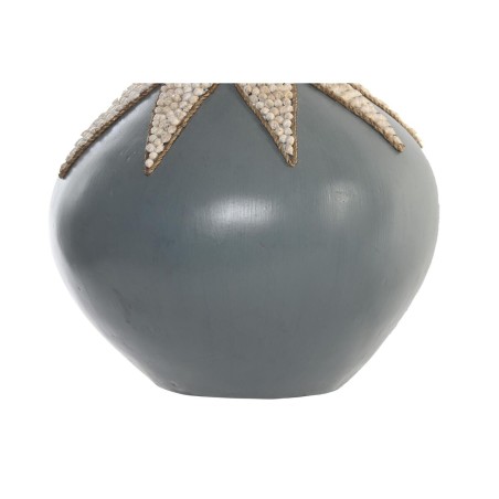 Vaso DKD Home Decor Azzurro Bianco Bambù Conchiglie (30 x 30 x 40 cm) (2 Unità)