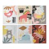 Quadro DKD Home Decor Animals Tela Per bambini animali (30 x 1,8 x 40 cm) (6 Unità)