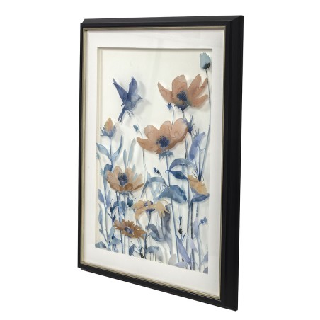 Quadro DKD Home Decor 50 x 2 x 60 cm Fiori Shabby Chic (3 Pezzi)