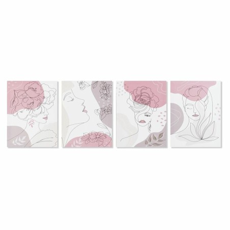 Quadro DKD Home Decor Donna (30 x 1,8 x 40 cm) (4 Unità)