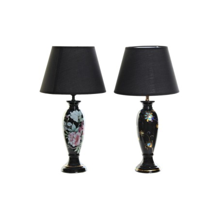 Lampada da tavolo DKD Home Decor Nero Dorato Uccello 220 V 50 W Orientale (28 x 28 x 51 cm) (2 Unità)
