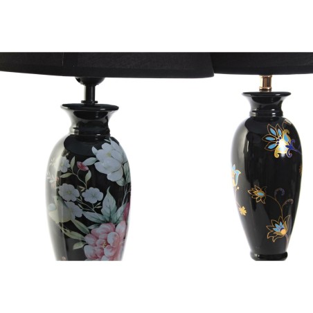 Lampada da tavolo DKD Home Decor Nero Dorato Uccello 220 V 50 W Orientale (28 x 28 x 51 cm) (2 Unità)