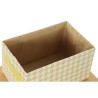 Set di Scatole per Sistemare Impilabili DKD Home Decor Grigio Azzurro Giallo 40 x 30 x 20 cm