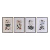 Quadro DKD Home Decor Abete Cristallo 50 x 65 x 2,5 cm 50 x 2,5 x 65 cm 50 x 2,5 x 70 cm Fiori (4 Pezzi)