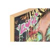 Quadro Home ESPRIT Nero Moderno chica Laccato 82 x 4 x 82 cm (2 Unità)